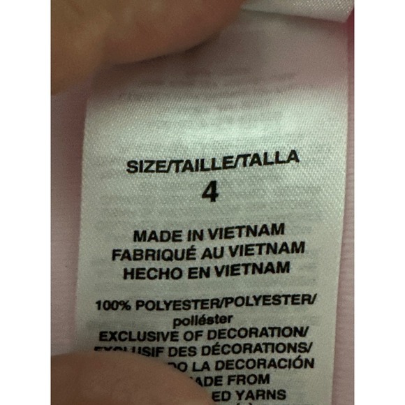 Adidas Tracksuit Set Size 4 Pink White Stripe Zip Up Jacket Pants Kids - Picture 7 of 12